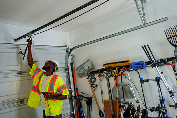 Professional Garage Door Panel Replacement technician working in Bally, PA